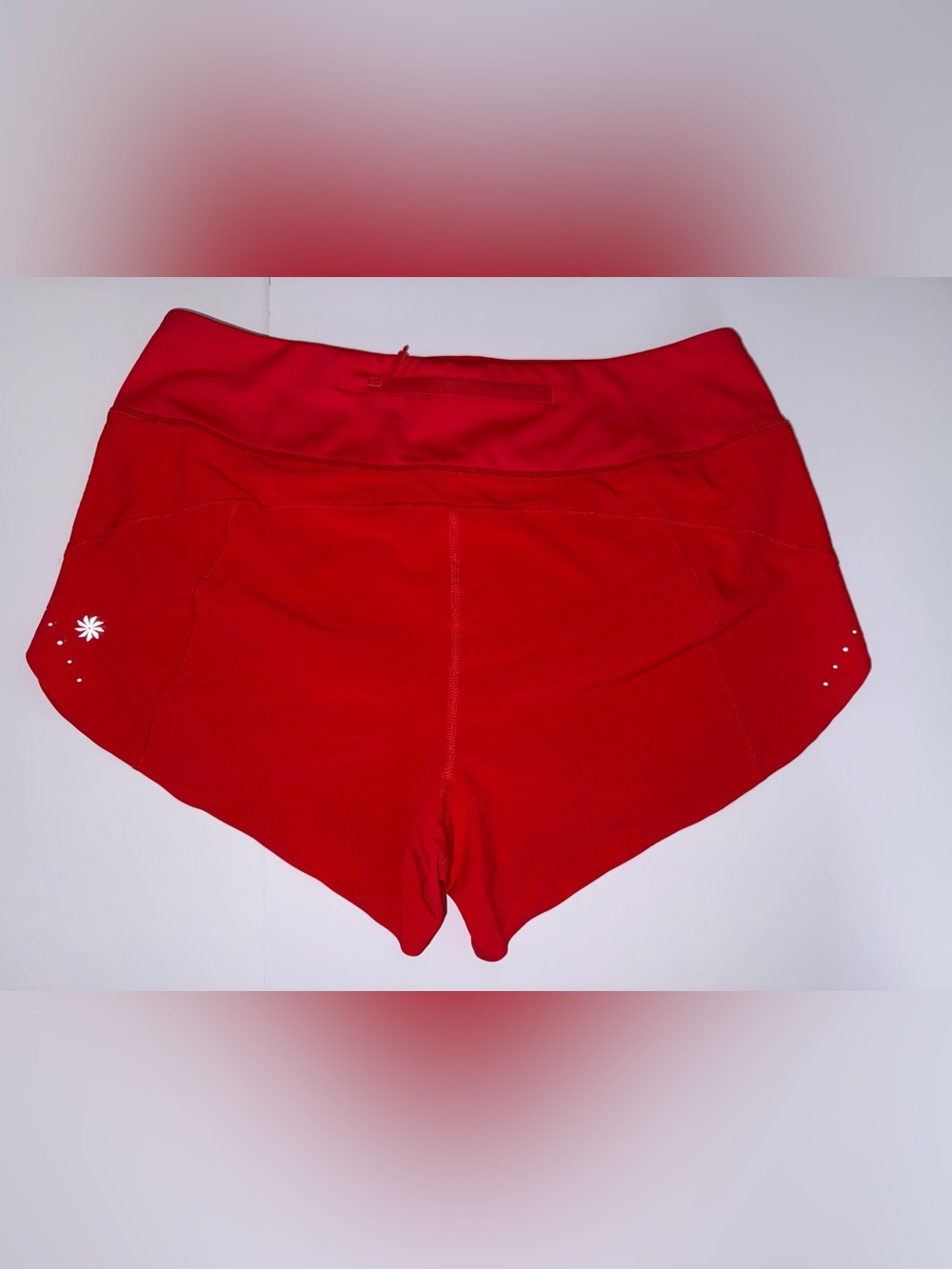 Athleta Bright Red Run With It 3.5” Shorts - Picture 3 of 3